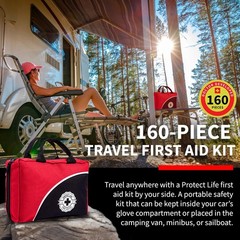 Protect Life Survival First Aid Kit for 160 Pieces Kit, 160