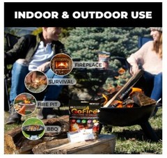 GoFire All Weather Ultimate Fire Starters Non-Toxic, Earth-friendly & Portable