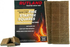 Ultra Reliable Fire Starter Squares – 144 Count, Perfect for BBQs and Camping