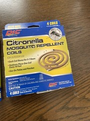 PIC Citronella Mosquito Repelling Coils, 4 Coils, OUTDOOR Use 5-7 Hrs Pesticide.