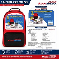 Emergency Survival Kit: Complete Backpack with Food, Water and Essentials for 4