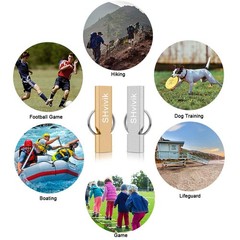 SHvivik Emergency Whistle, 2PCS Premium Safety Survival Whistles Silver/Gold