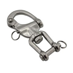 1 Pair Jaw Swivel Snap Shackle 316 Stainless Steel Sailboat Spinnaker Diving