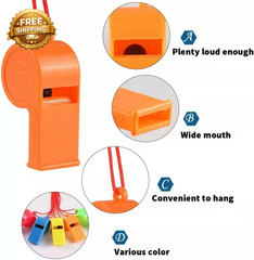 72Pcs Plastic Whistles Bulk Whistles Training Sports Whistles Loud Toys Whistle