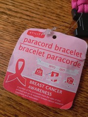 Survival Bracelet Bundle: Rothco Shackle & Breast Cancer Awareness Paracord