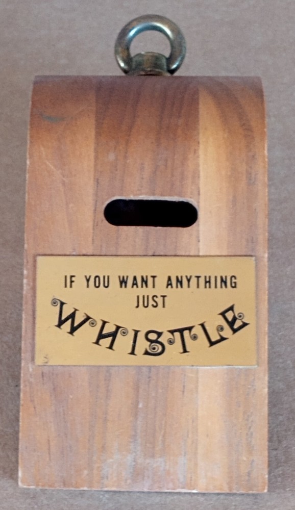 Benjor Vintage Solid Walnut Desk Decor Whistle Gift For Him