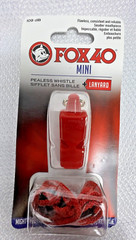 Lot of 3 – Fox 40 Mini Whistle & Lanyard Sets – 109 dB – Red Lifeguard Safety