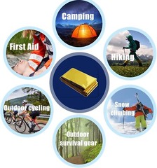 Thermal Blankets, Silver Gold Foil Survival Blanket Space Blanket Survival Kit