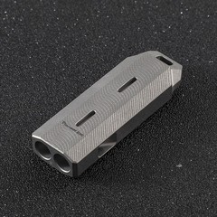 EDC Titanium Emergency Whistle Survival Safety Whistle Double Tubes Outdoor Gift