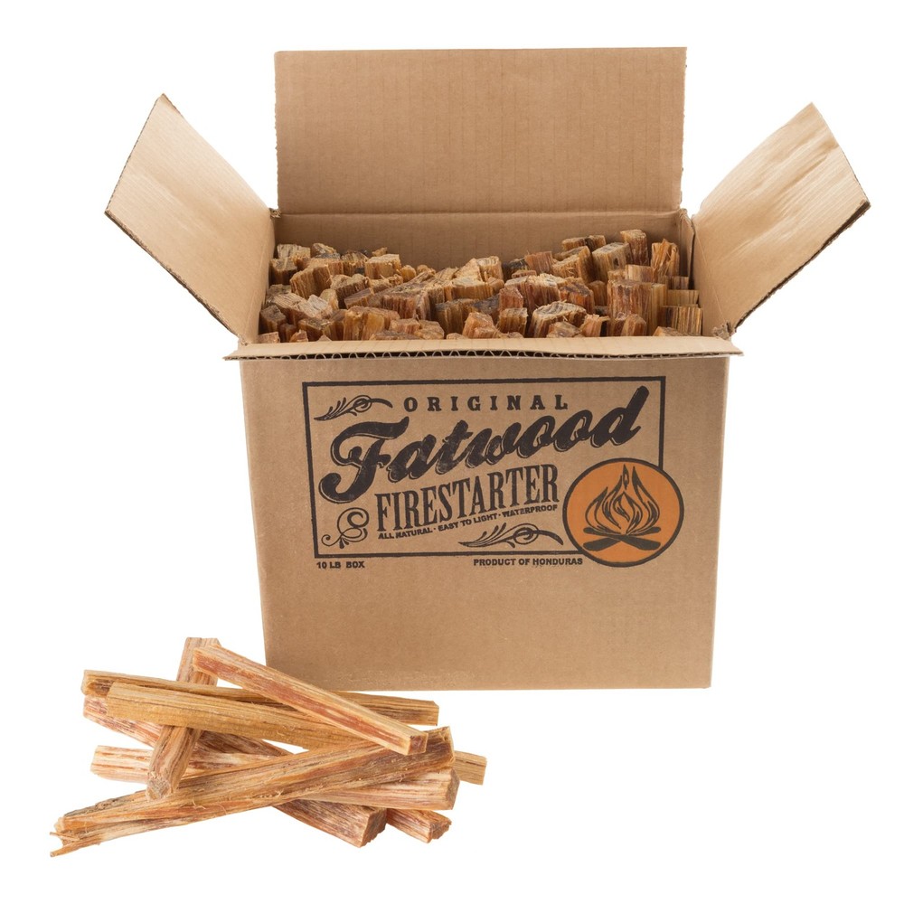 Fatwood Fire Starter Sticks 10lb Box Indoor or Outdoor 100% All Natural Pine…