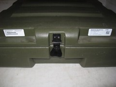 Hard Case Military Plastic 24x22x7 Divided Hinged Lid Miltope Laptop