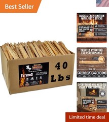 All-Weather 40lb Fatwood Sticks – Effortless Fire Starter for Campfires & Grills