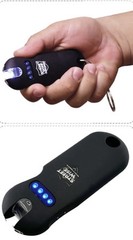 SMART POLICE MINI Stun Gun Flashlight QUICK RELEASE battery meter RECHARGEABLE