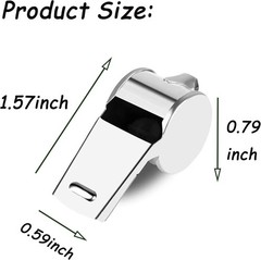 24-Pack Stainless Steel Whistles with Lanyards – Loud, Clear Sound for Coaches,