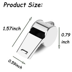 Stainless Steel Sport Whistle Bulk With Lanyard Loud Crisp Sound 24 Pcs