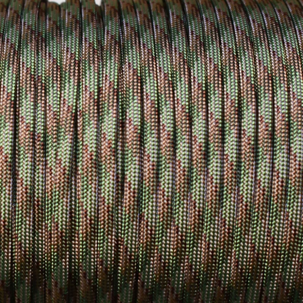 550 Paracord Dark Multi Camo Made in the USA Nylon/Nylon