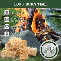 36pcs Compact Fire Starters for Campfire, BBQ & Fireplaces | Quick ignite, long-