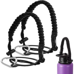 Water Bottle Handle Strap Paracord Handle Strap Cord with Carabiner Fits Wide