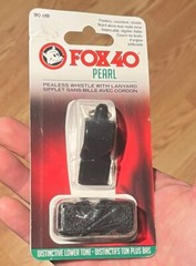 Fox 40 Pearl Pealess Whistle W/ Lanyard – 90dB -Ref/Referee, Crossing Guard, Etc