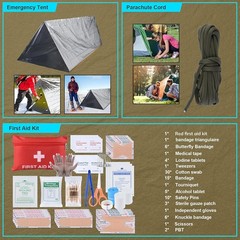 Survival Kit 251pcs Emergency Survival Gear Kit Gift for Men Women Christmas