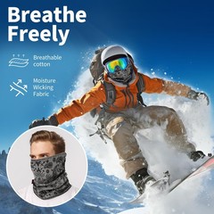 LANLFY 2pcs Flame Resistant Face Mask for One Size, Paisley 1pc & Black