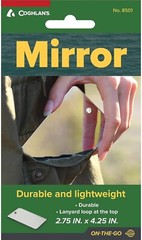 Coghlans Pocket Size Mirrors with Built-in Lanyard Hole, Packaging May Vary