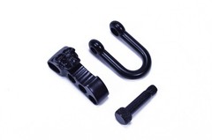 Black Metal Skull Shackles – Adjustable Hardware for Paracord Bracelets