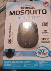 Thermacell Mosquito Repellent Rechargeable w/ 20 ft Zone Mosquito Protection NEW