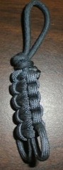 Cobra Weave Keychain Grey Gray 550 Paracord American Hand Made