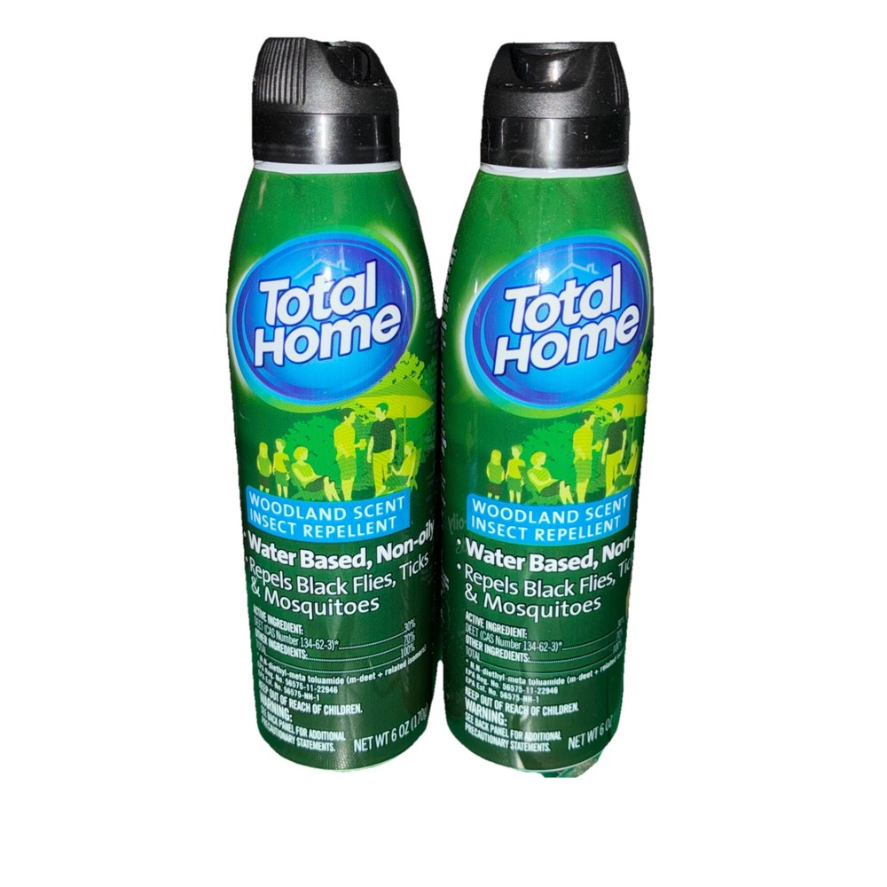 Total Home Woodland Scent Insect Repellent 6oz 2cans Brand New