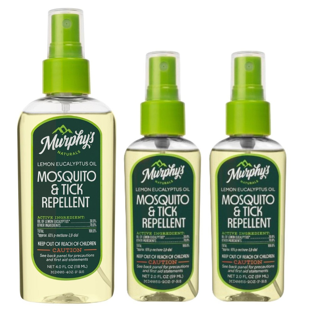 Murphy’s Naturals Lemon Eucalyptus Oil Mosquito & Tick Repellent Spray 3-Pack
