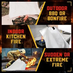 Mart Cobra Fire Blanket for Home and Kitchen Safety Fiberglass 40” x 40”
