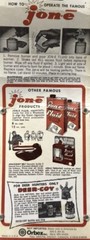 Vintage Orbex Jon-E Self Starting Hand Warmer Made in USA W Bag Refillable