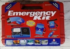 First Survivor Emergency Kit~FS-EK8016 FM/Am/SW Radio~Flashlight~Whistle~Compass