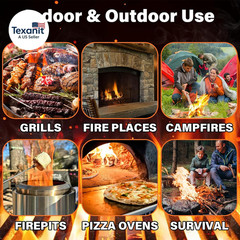 Fire Starter(32Pcs), Natural Charcoal Starters, Firestarters for Indoor Fireplac