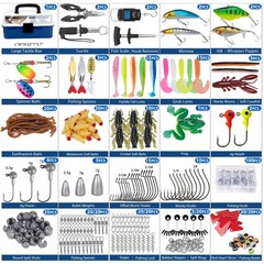 THKFISH 400PCS Fishing Lures Accessories Kit 10.3 x 5.1 x 4.8 inches, Blue