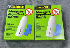 Lot Of 2 ThermaCELL Mosquito Repellent Refills 1 Butane Cartridge 3 Mats New