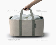 Joseph Hold-All, Collapsible 35L/9.25 Gallon Washing Laundry 35L, Ecru