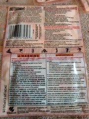 HotHands Air Activated Disposable 2 pack Hand Warmers 9 Packs 10 Hours Camping.