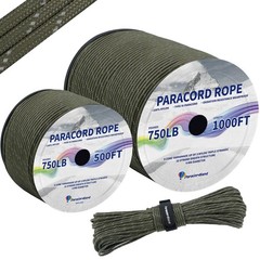 750LB Reflective Paracord Rope 100ft/500ft/1000ft – Heavy Duty Survival Camping