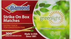 Greenlight Strike on Box Matches, 300 Count, 3 Pack