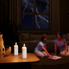 20PK Emergency Candles, 15H Unscented White Pillar for Power Outages