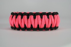 550 Paracord Survival Bracelet King Cobra Black/Pink «Made in the USA»