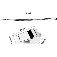 Loud Crisp Sound Whistle with Lanyard 6 Pack for Coaches Referees Officials