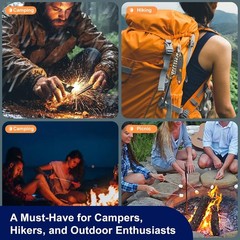 Encendedor Supervivencia 4 Pulg Ferrocerio Pedernal Camping Senderismo Paracord