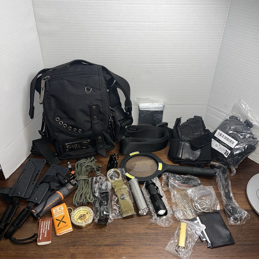 Panda Bag Tactical Emergency Survival Kit Compass Camping Pouch Accessories Ect