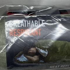 S.O.L. Heat Reflective Bivvy Emergency Blanket Mylar Green/Silver 8.1 oz