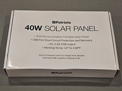 4PATRIOTS 40W PORTABLE SOLAR PANEL CHARGES DEVICES ANYWHERE – BRAND NEW IN BOX