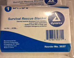 Dynarex Emergency Survival Rescue Blankets 3537, 84″ x 52″ – Lot of 4