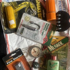 Lot Camping,Car,Hiking,compass, firestarter, snake bite mosquito Light CL6